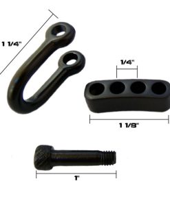 Matt Black Adjustable U Shackle