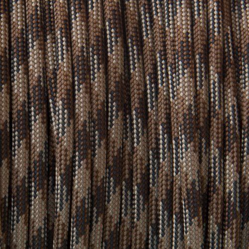 Brown Camo Blend Paracord 100FT Hank Of USA Manufactured Genuine Paracord