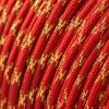 Metallic Glitter Imperial Red & Gold Tracer Paracord
