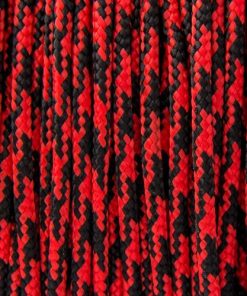 Imperial Red & Black 50/50 Paracord Type II