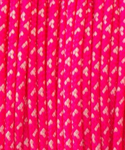 Neon Pink & White Camo Paracord Type II