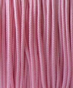 Rose Pink & White Stripe Paracord Type II